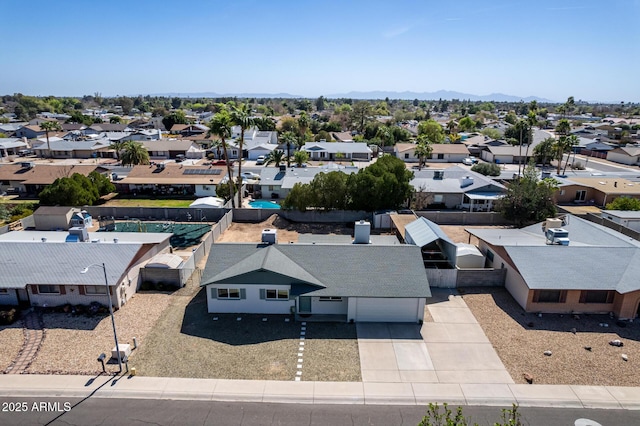 bird's eye view featuring a residential view