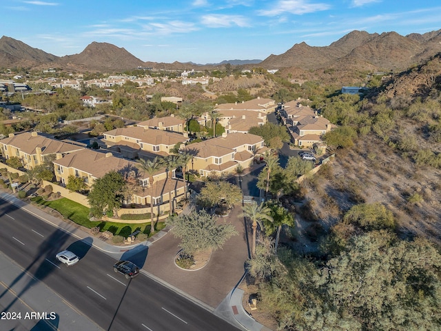 aerial view featuring a mountain view