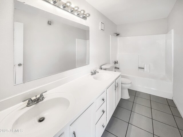 15650 N 19th Ave Unit 1206, Phoenix, AZ 85023 - full bath with tile patterned flooring, toilet, double vanity, and shower / bath combination