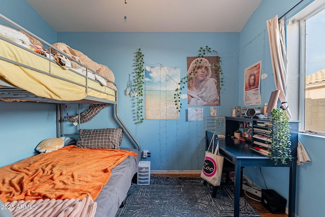 bedroom with baseboards