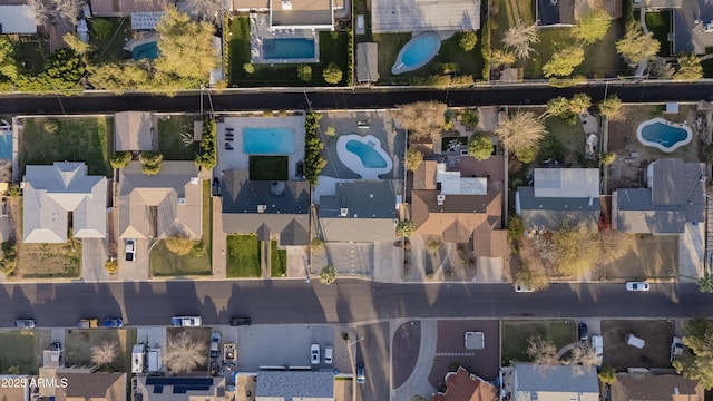 drone / aerial view with a residential view