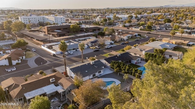 aerial view with a residential view