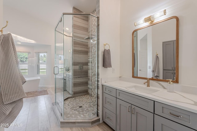 2724 W Colt Rd, Chandler, AZ 85224 - full bath featuring a shower stall, a freestanding tub, and vanity