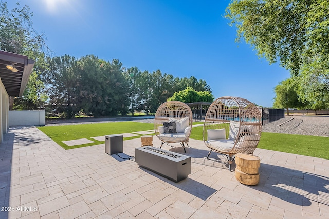 2724 W Colt Rd, Chandler, AZ 85224 - view of patio with a fire pit