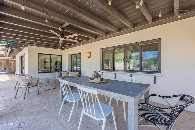2724 W Colt Rd, Chandler, AZ 85224 - view of patio / terrace featuring a ceiling fan and outdoor dining space