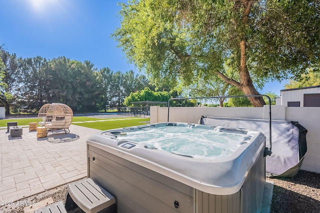 2724 W Colt Rd, Chandler, AZ 85224 - view of patio / terrace with a hot tub
