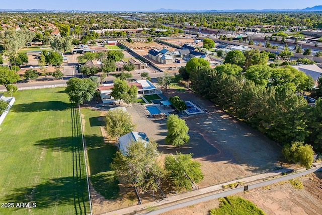 2724 W Colt Rd, Chandler, AZ 85224 - aerial overview of property's location with a mountain backdrop and nearby suburban area