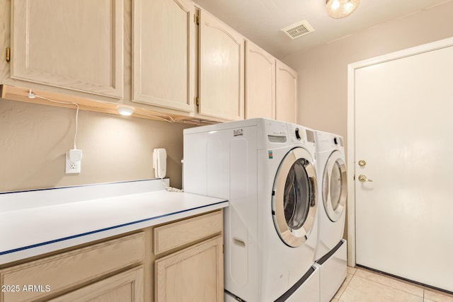 251 E Arabian Dr, Gilbert, AZ 85296 - laundry room with washing machine and dryer, cabinet space, and light tile patterned flooring
