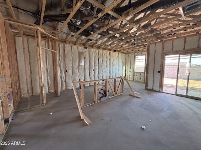 miscellaneous room with an upstairs landing