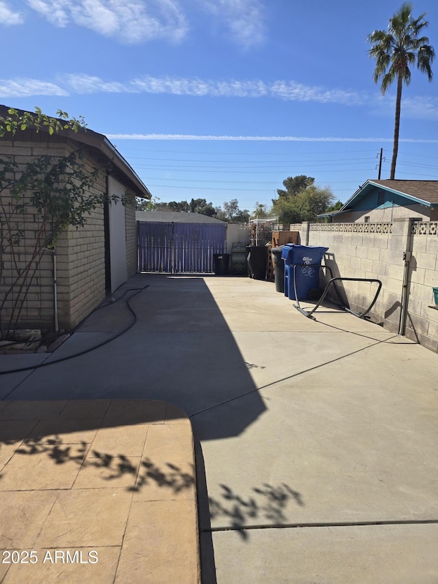 view of patio with fence