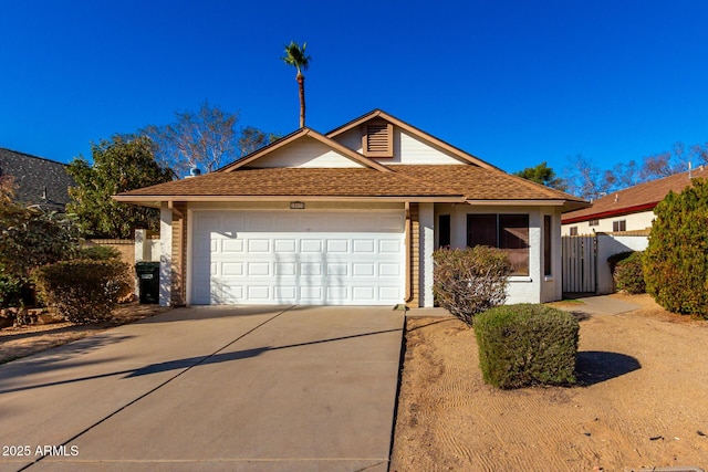 view of front facade with a garage