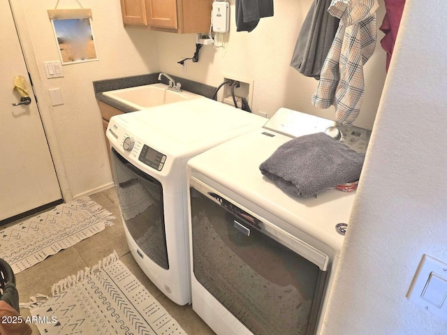 44583 W Sandstone Dr, Maricopa, AZ 85139 - washroom with separate washer and dryer and cabinet space