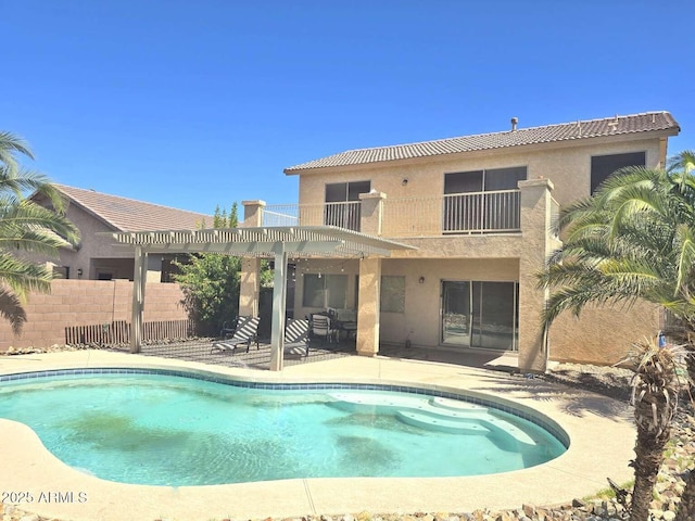 44583 W Sandstone Dr, Maricopa, AZ 85139 - swimming pool featuring a pergola and a patio area