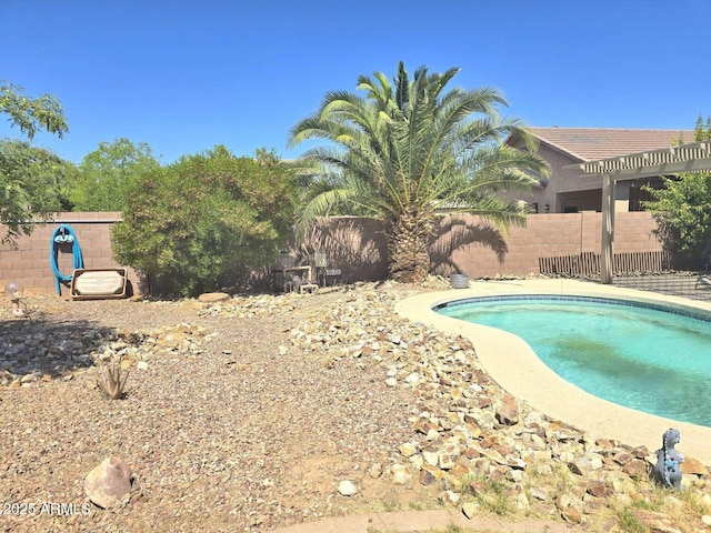 44583 W Sandstone Dr, Maricopa, AZ 85139 - view of swimming pool featuring a fenced backyard