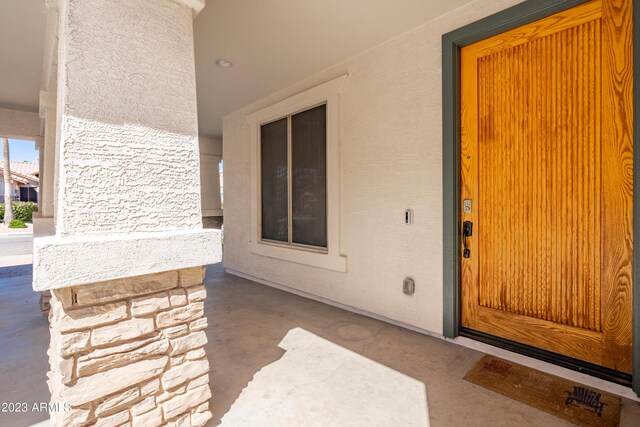 view of doorway to property