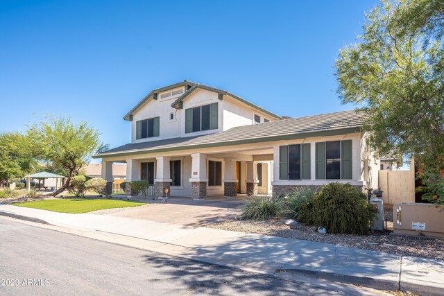 view of front of home with a porch