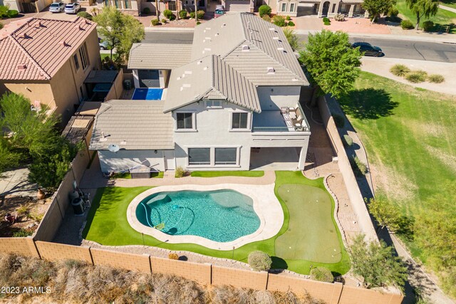 view of pool with central AC