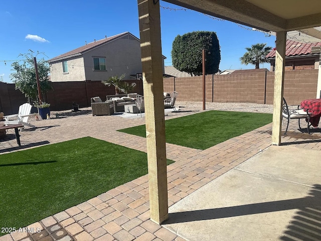 18629 W Fulton St, Goodyear, AZ 85338 - view of patio / terrace with an outdoor living space