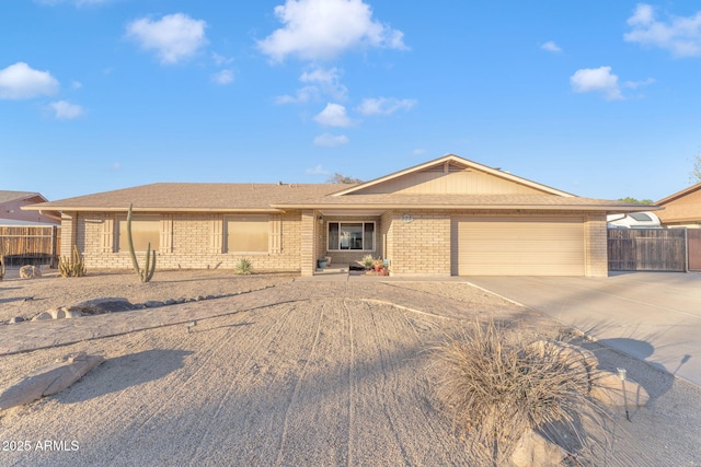 ranch-style home with a garage