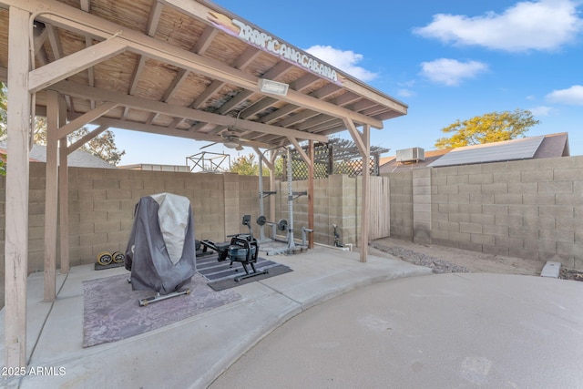 view of patio / terrace featuring a grill