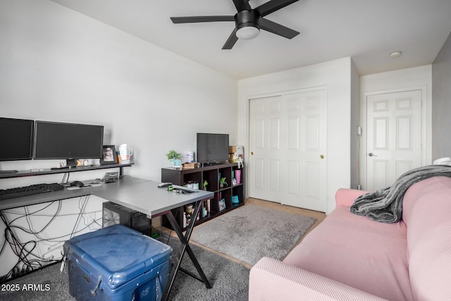 office with ceiling fan