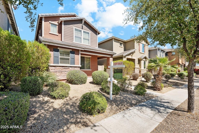 4380 E Renee Dr, Phoenix, AZ 85050 - view of front facade featuring stone siding and stucco siding
