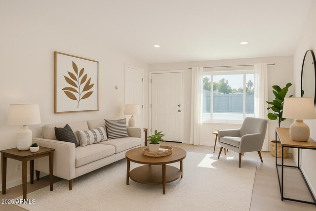 1906 N Evergreen St, Chandler, AZ 85225 - living room featuring baseboards and recessed lighting