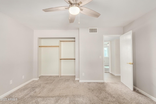 1906 N Evergreen St, Chandler, AZ 85225 - unfurnished bedroom with carpet floors, a closet, baseboards, and a ceiling fan