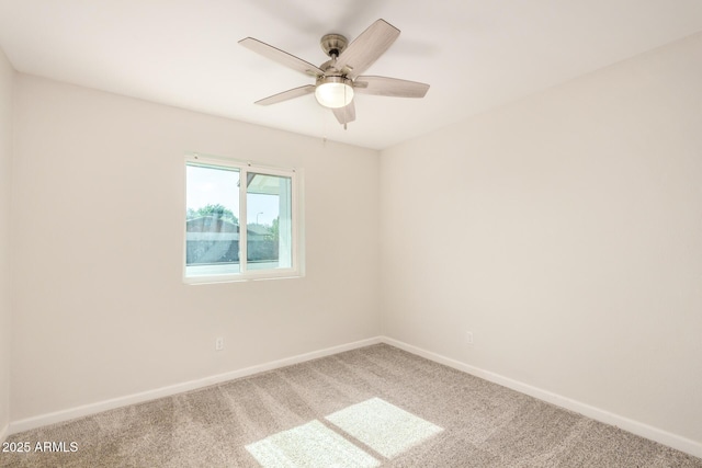 1906 N Evergreen St, Chandler, AZ 85225 - carpeted spare room featuring baseboards and ceiling fan