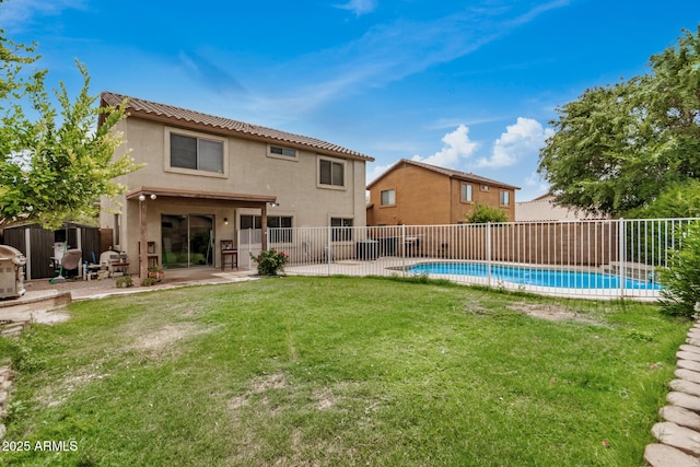 5220 W Desert Ln, Laveen, AZ 85339 - rear view of property with a patio area and stucco siding