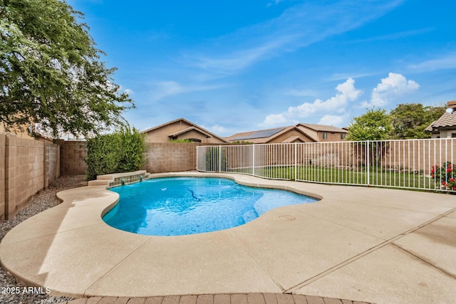 5220 W Desert Ln, Laveen, AZ 85339 - view of swimming pool with a patio area and a fenced backyard