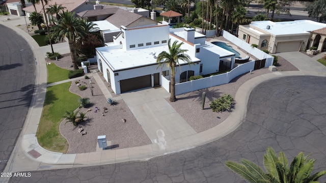 bird's eye view with a residential view