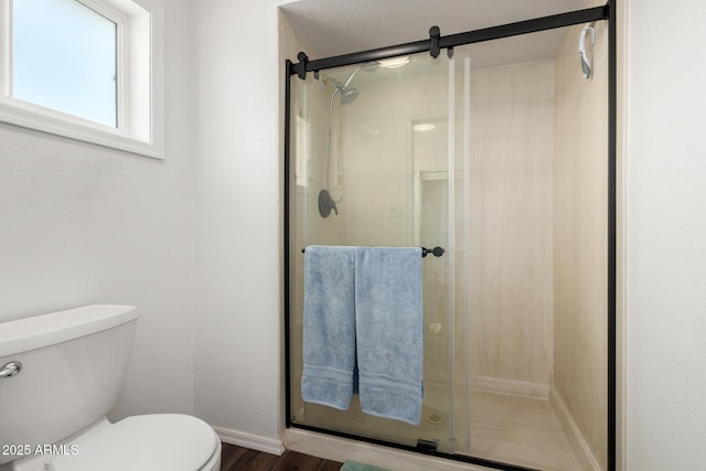 14235 N 26th Ln, Phoenix, AZ 85023 - bathroom with a stall shower and wood finished floors