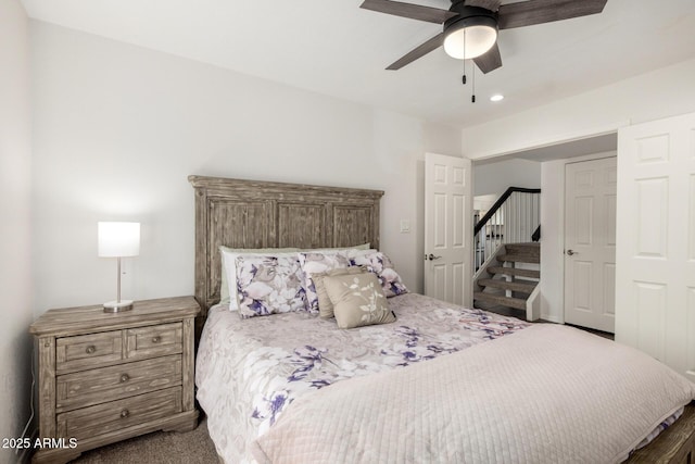 14235 N 26th Ln, Phoenix, AZ 85023 - carpeted bedroom featuring a ceiling fan