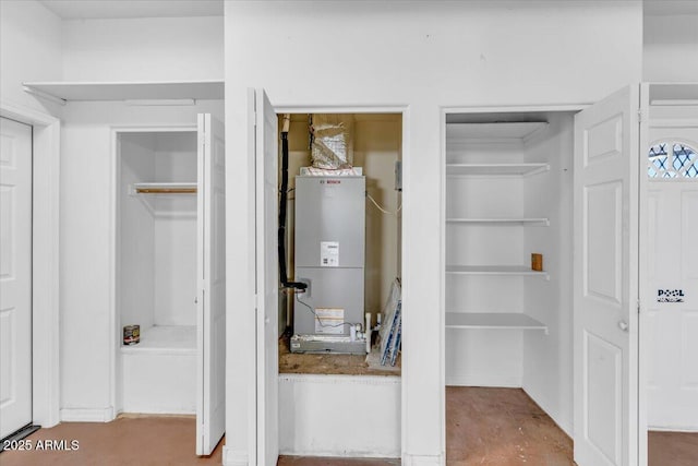 closet with heating unit