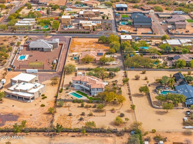 bird's eye view with a residential view