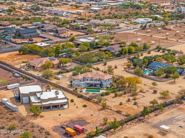 bird's eye view with a residential view