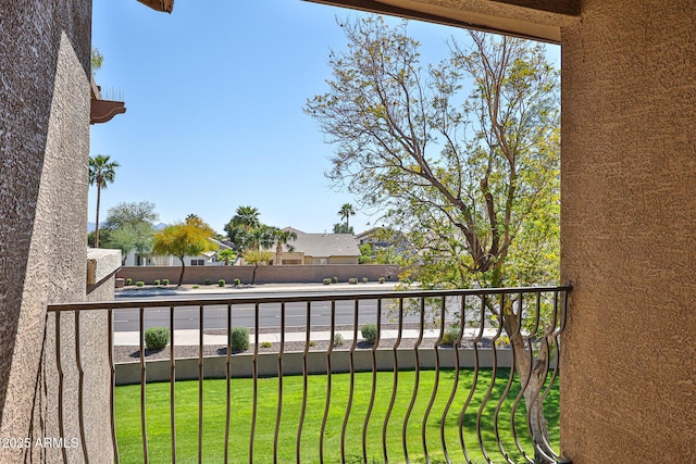 view of balcony