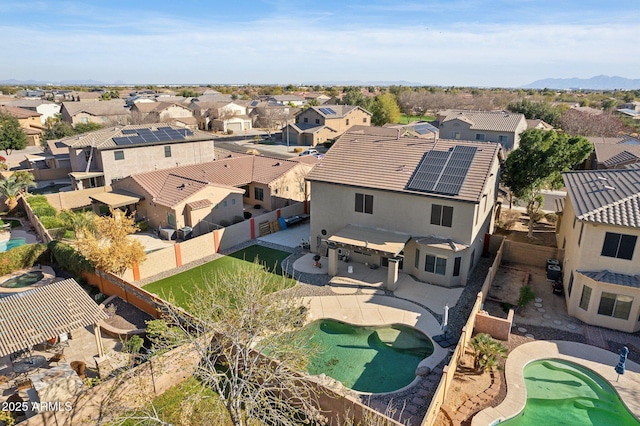 drone / aerial view featuring a residential view