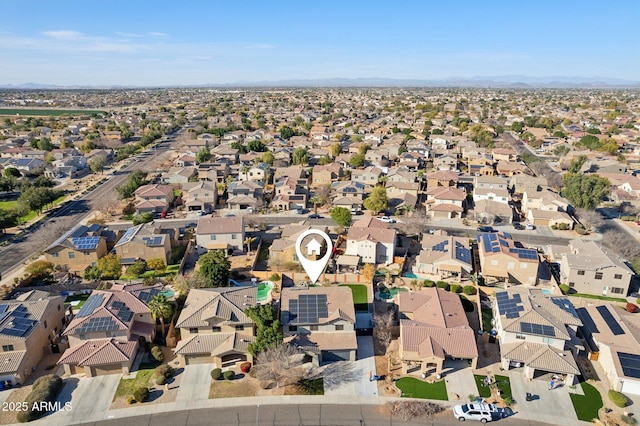 drone / aerial view featuring a residential view