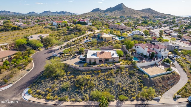 aerial view featuring a mountain view