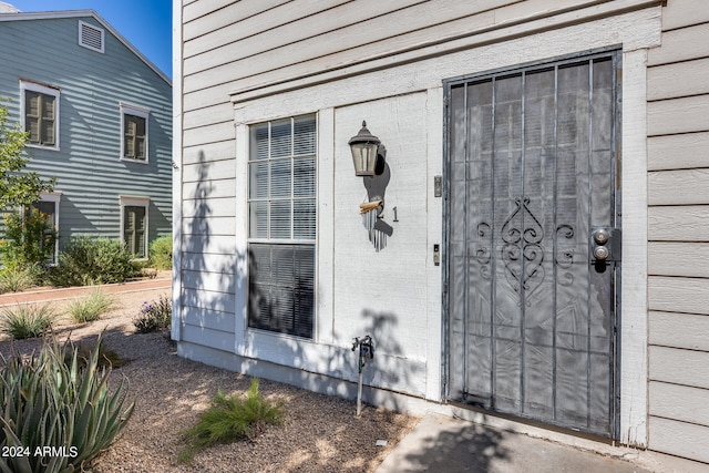 view of doorway to property