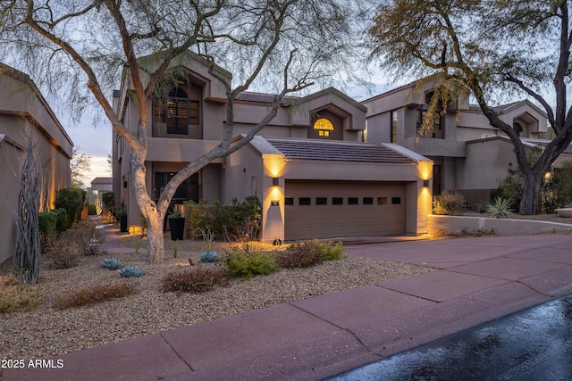 view of front of house featuring a garage