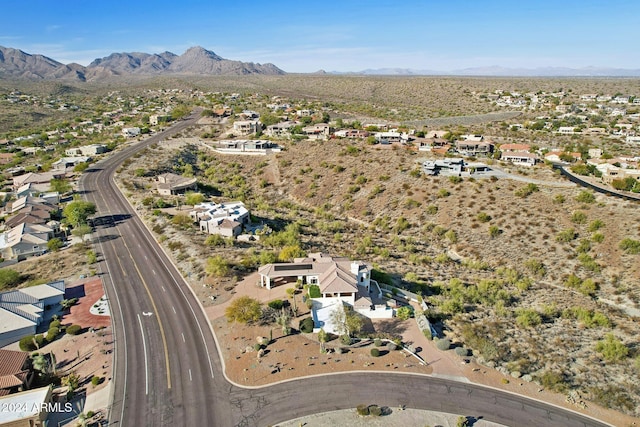 aerial view featuring a mountain view