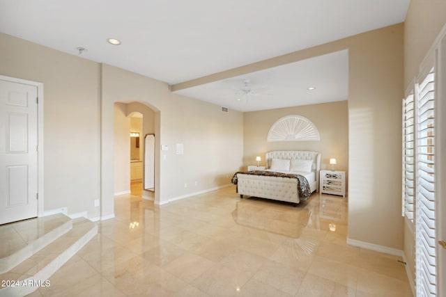 bedroom with ceiling fan