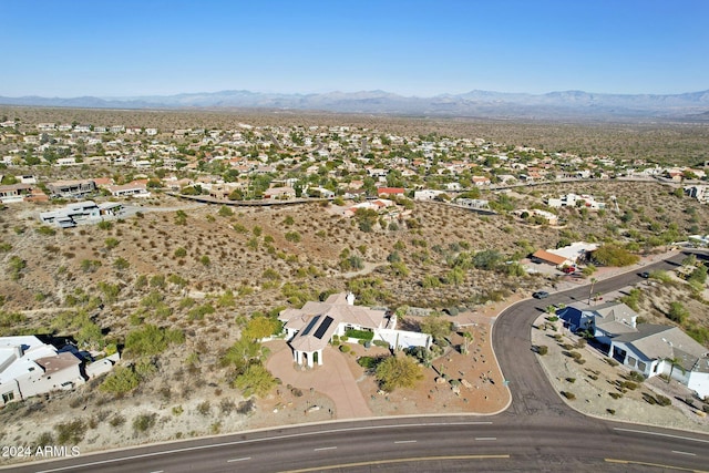 aerial view featuring a mountain view