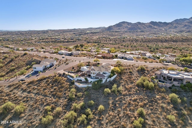 aerial view featuring a mountain view