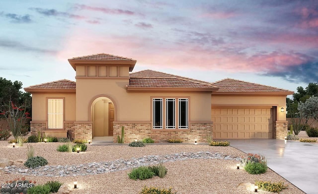 view of front of house featuring a garage