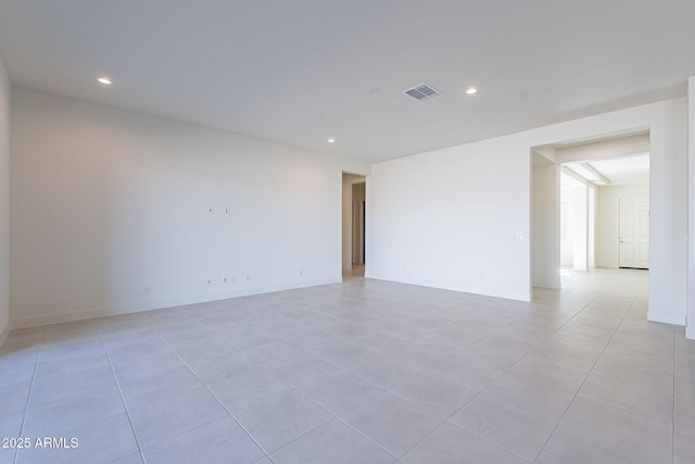 view of tiled spare room