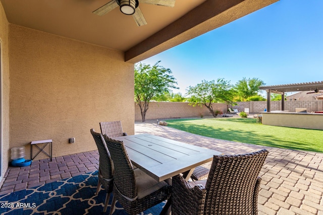 10542 W Electra Ln, Peoria, AZ 85383 - view of patio featuring ceiling fan